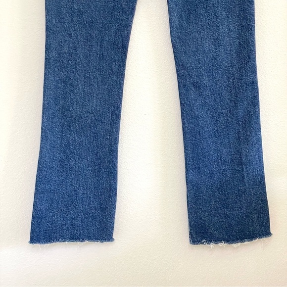 Free People We The Free Emmy Split Hem High Waist Boot Cut Jeans Medium Blue 27 - Picture 6 of 11